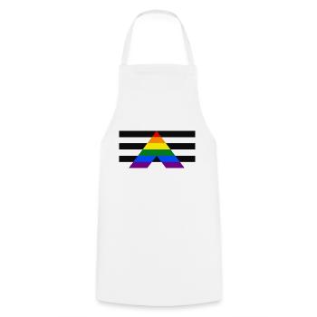 Logo allié droit - Tablier de cuisine - blanc - Devant - AI Model Male 185 dark (185cm)