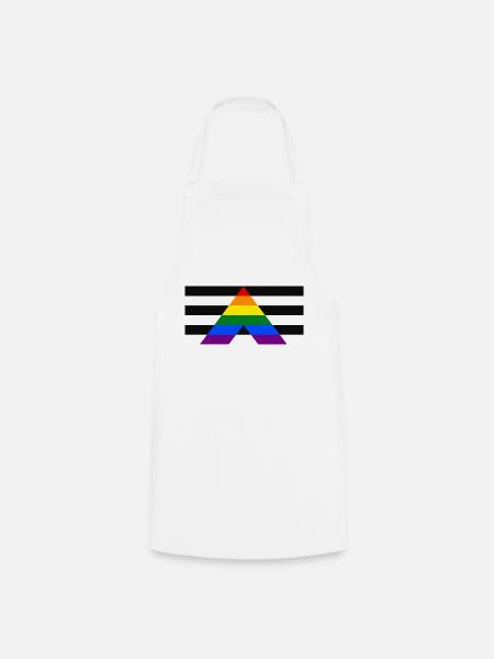 Straight Ally - Logo - Kochschürze - Weiß