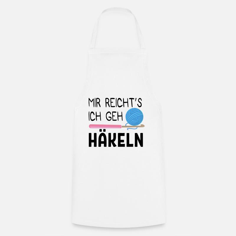 Häkeln Hobby Handarbeit Wolle Geschenk - Kochschürze - Weiß