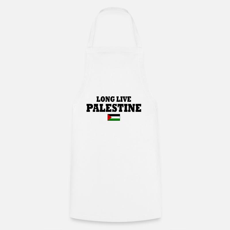Long live palestine - Cooking Apron - white