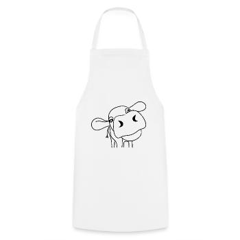 Cow cows dairy cow farming farmer gift - Cooking Apron - white - Front - AI Model Male 185 dark (185cm)