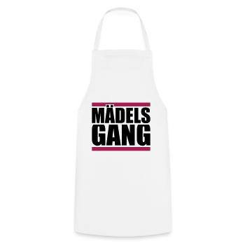 Mädels Gang - Kochschürze - Weiß - Vorne - AI Model Male 185 dark (185cm)