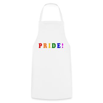 Pride - Kochschürze - Weiß - Vorne - AI Model Male 185 dark (185cm)