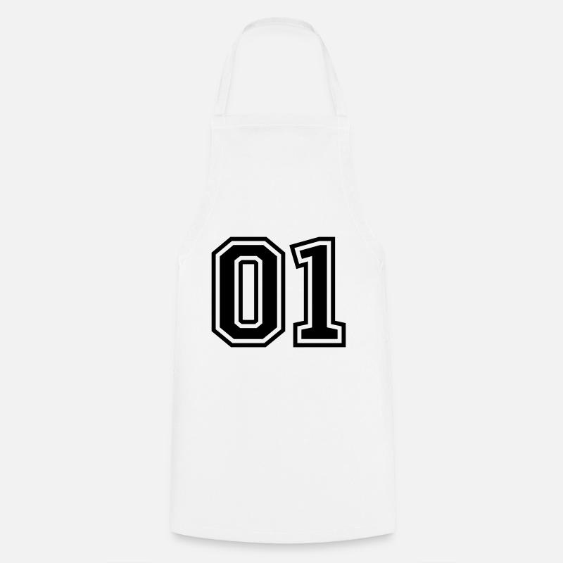 01 numéro un numéro - Tablier de cuisine - blanc