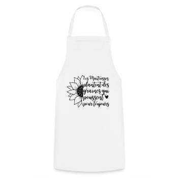 Les maîtresses plantent des graines cadeau - Tablier de cuisine - blanc - Devant - AI Model Male 185 dark (185cm)