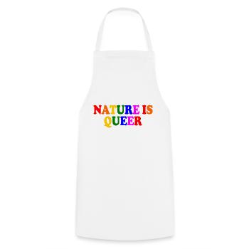 Nature is queer - Kochschürze - Weiß - Vorne - AI Model Male 185 dark (185cm)