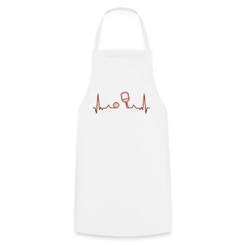 Battement de cœur Pimpleball - Tablier de cuisine - blanc - Devant - AI Model Male 185 dark (185cm)