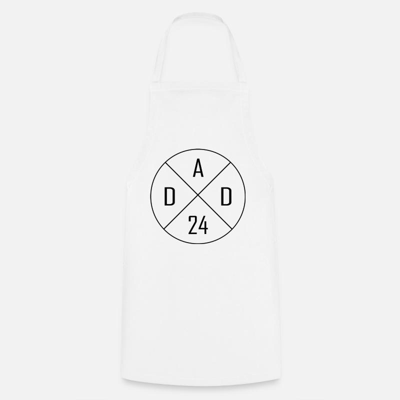 Dad 24 Circle Cross Design - Cooking Apron - white
