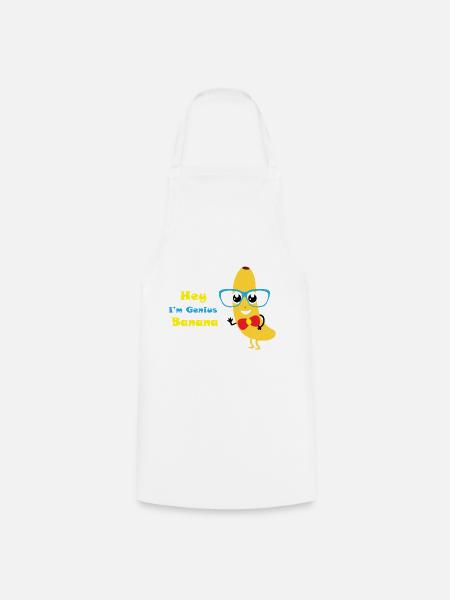 Banane - Kochschürze - Weiß