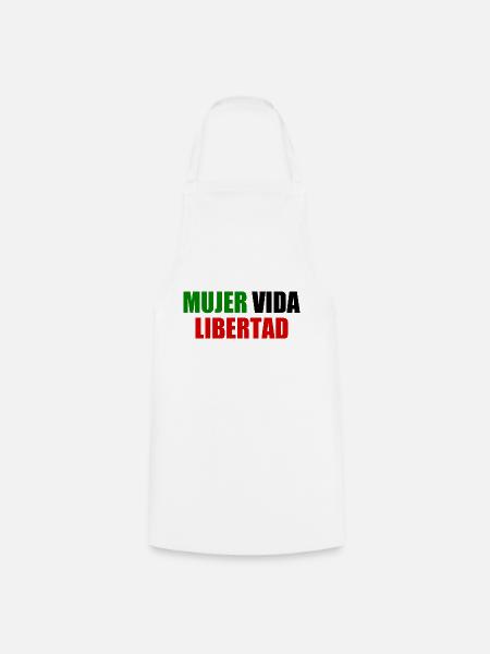 mujer vida libertad - Kochschürze - Weiß