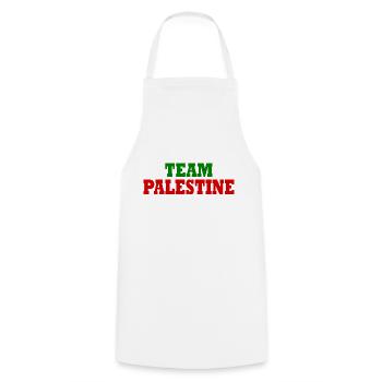Palestine - équipe de Palestine - Tablier de cuisine - blanc - Devant - AI Model Male 185 dark (185cm)