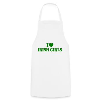 I love irish girls - Tablier de cuisine - blanc - Devant - AI Model Male 185 dark (185cm)