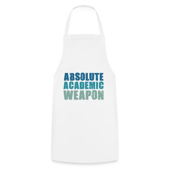 Student Absolute Academic Weapon - Cooking Apron - white - Front - AI Model Male 185 dark (185cm)