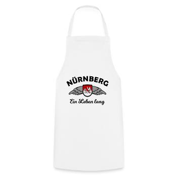 At home in Franconia - Cooking Apron - white - Front - AI Model Male 185 dark (185cm)