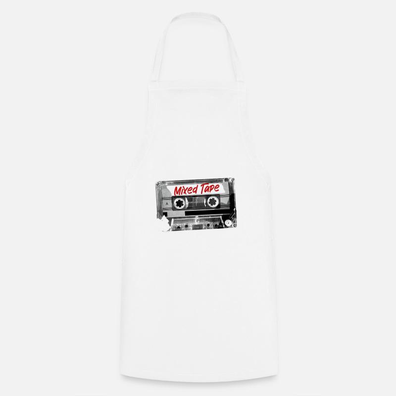 Mixed Tape - Cooking Apron - white