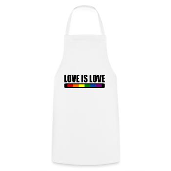 Love is love - Kochschürze - Weiß - Vorne - AI Model Male 185 dark (185cm)