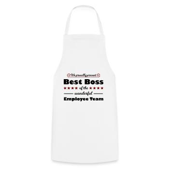 Boss, Boss and Manager - Cooking Apron - white - Front - AI Model Male 185 dark (185cm)