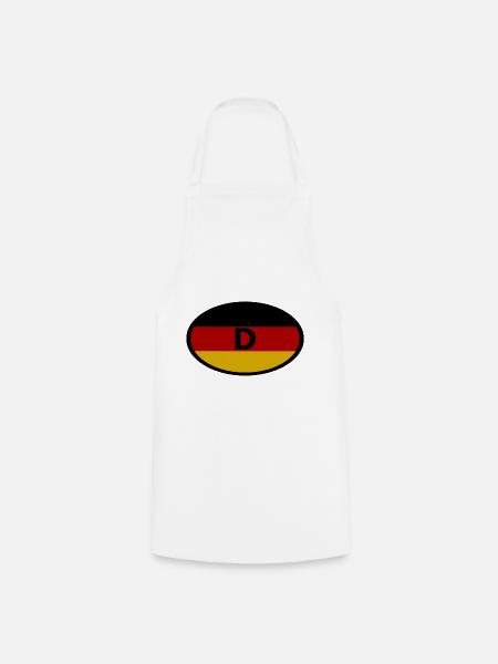 Der Deutschland Auto Aufkleber - Kochschürze - Weiß