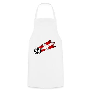 Les supporters de football suisses - Tablier de cuisine - blanc - Devant - AI Model Male 185 dark (185cm)