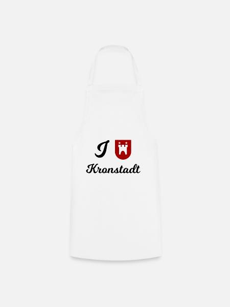 Ich liebe Kronstadt - Kochschürze - Weiß