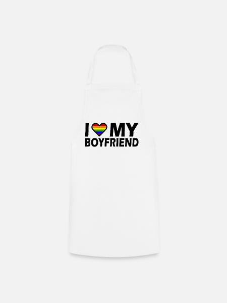 I love my boyfriend - Kochschürze - Weiß