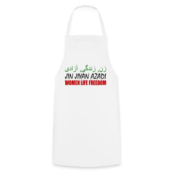 Women life freedom jin jiyan azadi - Tablier de cuisine - blanc - Devant - AI Model Male 185 dark (185cm)