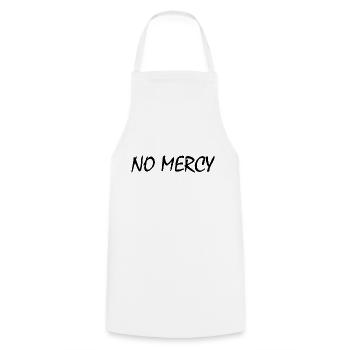 No mercy - Cooking Apron - white - Front - AI Model Male 185 dark (185cm)