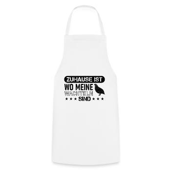 Wachteln Geschenk Wachtelzüchter Vogel Delikatesse - Kochschürze - Weiß - Vorne - AI Model Male 185 dark (185cm)