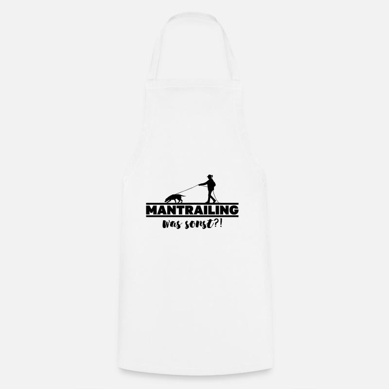 Mantrailing what else silhouette search dog dogs - Cooking Apron - white