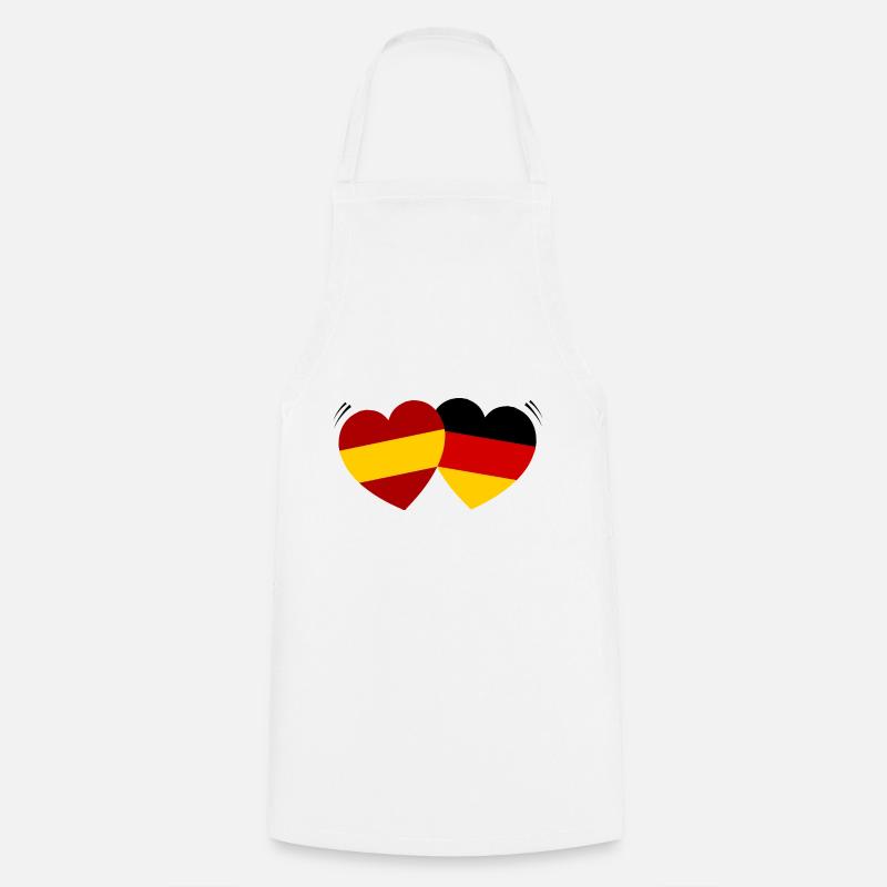 Die spanisch deutsche Liebe - Kochschürze - Weiß
