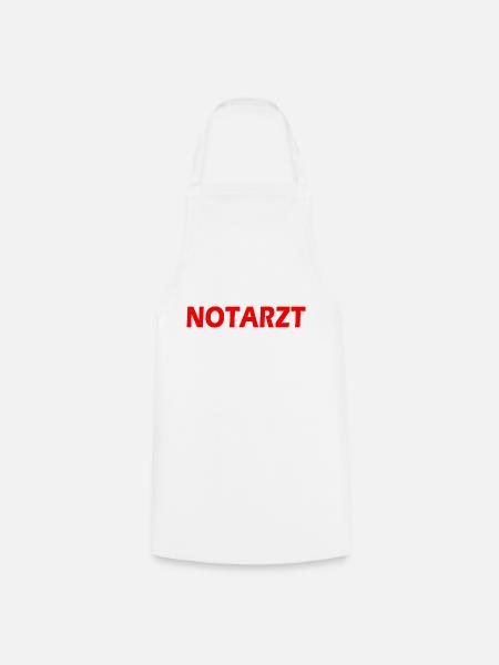 Notarzt - Kochschürze - Weiß