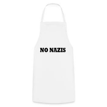 No nazis - Cooking Apron - white - Front - AI Model Male 185 dark (185cm)