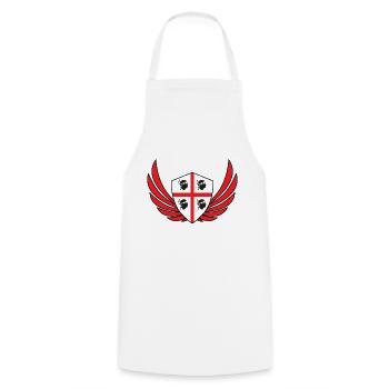 Sardinien Flagge Flügel Sardisch Italien Geschenk- - Kochschürze - Weiß - Vorne - AI Model Male 185 dark (185cm)
