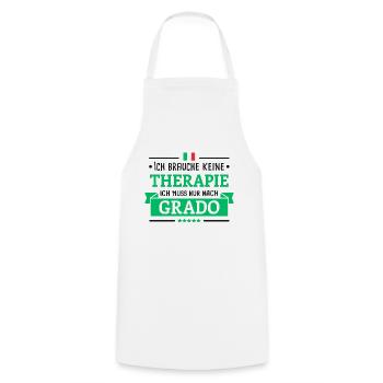 GRADO THERAPIE VENETIEN ITALIEN URLAUB GESCHENK - Kochschürze - Weiß - Vorne - AI Model Male 185 dark (185cm)