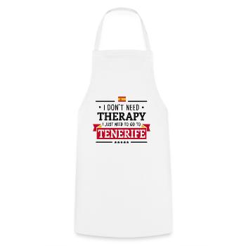 TENERIFE THÉRAPIE CANARIES ESPAGNE VACANCES CADEAU - Tablier de cuisine - blanc - Devant - AI Model Male 185 dark (185cm)