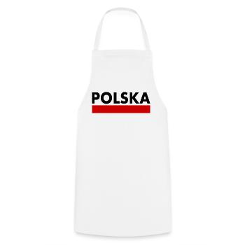 POLEN POLNISCHE FLAGGE - Kochschürze - Weiß - Vorne - AI Model Male 185 dark (185cm)
