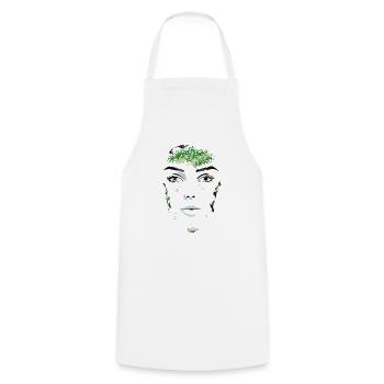 Visage féminin - Tablier de cuisine - blanc - Devant - AI Model Male 185 dark (185cm)