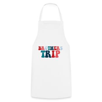 Sibling Brothers Journey - Cooking Apron - white - Front - AI Model Male 185 dark (185cm)