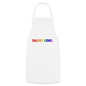 Daddy cool - Kochschürze - Weiß - Vorne - AI Model Male 185 dark (185cm)