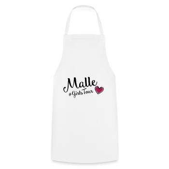 malle girls tour heart - Cooking Apron - white - Front - AI Model Male 185 dark (185cm)