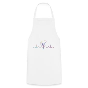 Gymnaste avec bande Gymnastique rythmique - Tablier de cuisine - blanc - Devant - AI Model Male 185 dark (185cm)