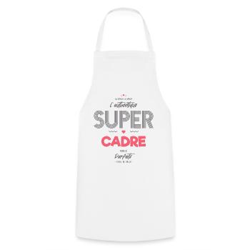 L authentique super cadre - Tablier de cuisine - blanc - Devant - AI Model Male 185 dark (185cm)