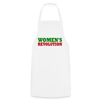 Womens revolution - Kochschürze - Weiß - Vorne - AI Model Male 185 dark (185cm)