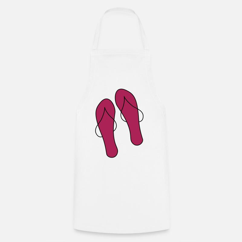 flip flops - Cooking Apron - white