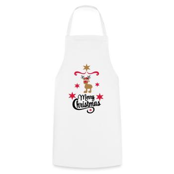 Christmas - Cooking Apron - white - Front - AI Model Male 185 dark (185cm)
