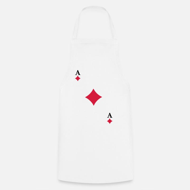 Ace of Diamonds - Cooking Apron - white