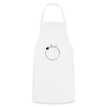 Shanti VEGAN GESCHENK GESCHENKIDEE - Kochschürze - Weiß - Vorne - AI Model Male 185 dark (185cm)