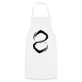 8 Acht Zahl Nummer Vektor - Cooking Apron - white - Front - AI Model Male 185 dark (185cm)