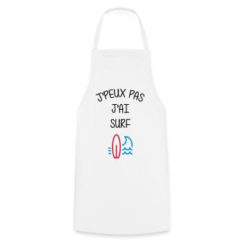 Surf / Surfeur / Sport / Sportif / J'peux pas - Tablier de cuisine - blanc - Devant - AI Model Male 185 dark (185cm)