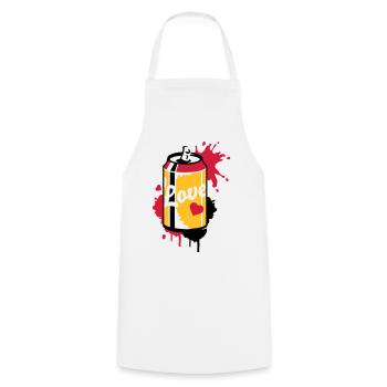 opened soda can in graffiti style - Cooking Apron - white - Front - AI Model Male 185 dark (185cm)